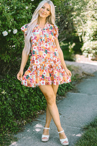 Bohemian split neck summer dress