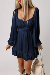 Bohemian Square Neck Beach Dress