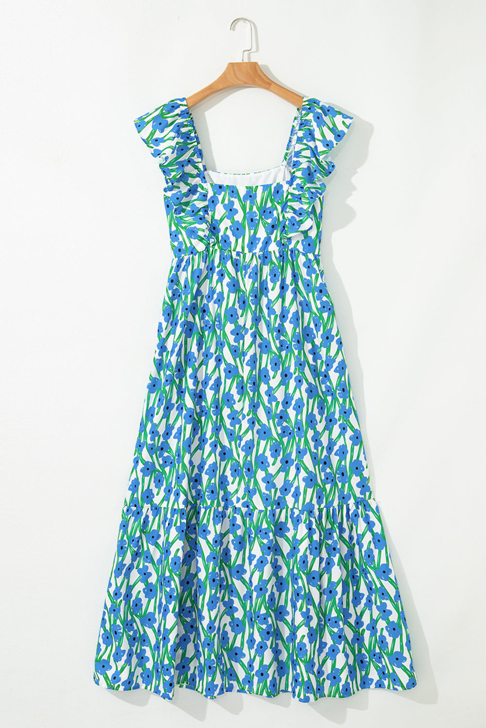 Bohemian square neck dress styling