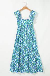 Bohemian square neck dress styling