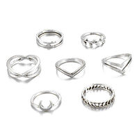 Bohemian sterling silver stacking rings