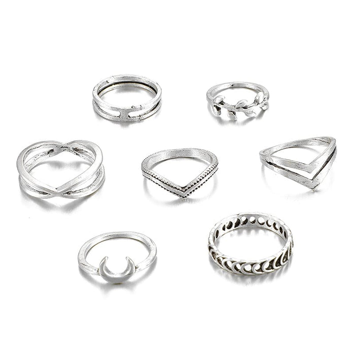 Bohemian sterling silver stacking rings