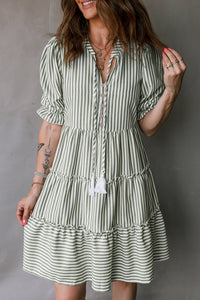 Bohemian Stripe Dress Close Detail