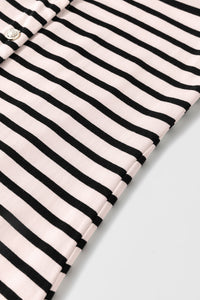Bohemian striped dress waist detail