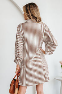 Bohemian Striped Summer Mini Dress