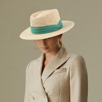Bohemian summer straw boater hat