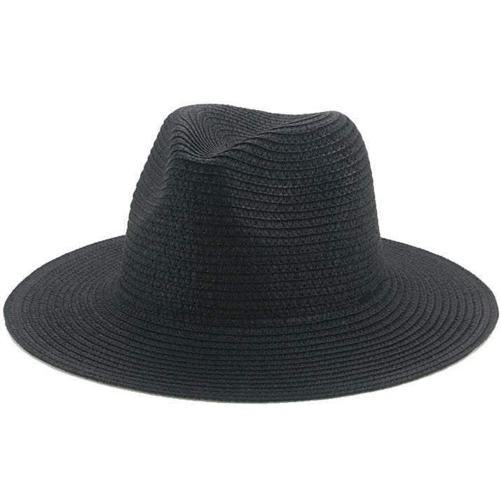 Bohemian summer straw fedora beige brim