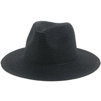 Bohemian summer straw fedora beige brim