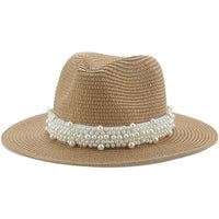 Bohemian summer straw fedora hat