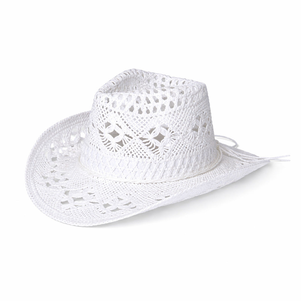 Bohemian sun straw cowgirl hat