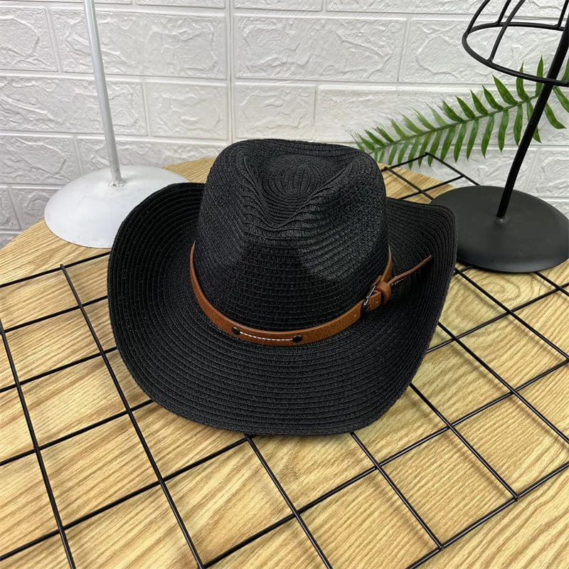 Bohemian tan cowgirl sun hat