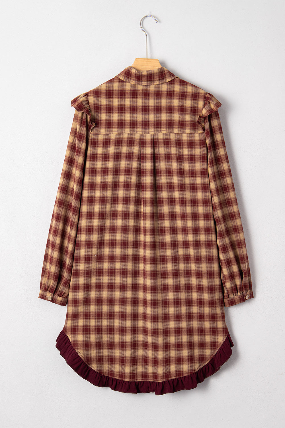 Bohemian Tartan Mini Dress Closeup