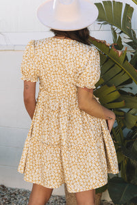 Bohemian tiered cotton dress detail