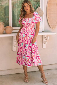 Bohemian Tiered Dress Earth Tones
