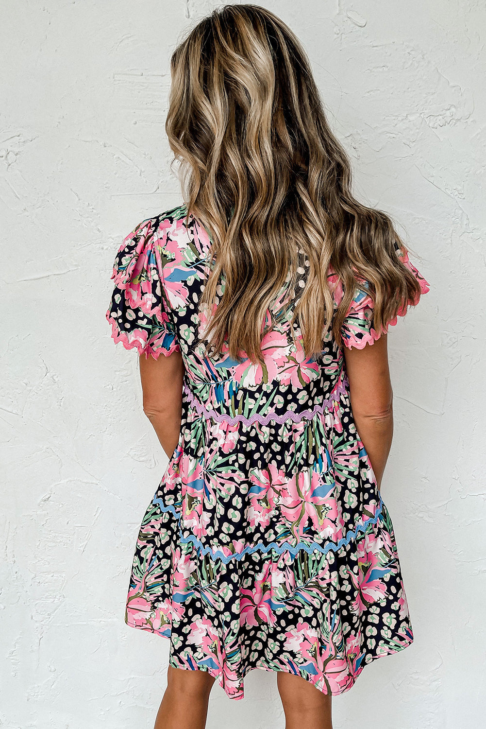 Bohemian Tiered Dress Front View