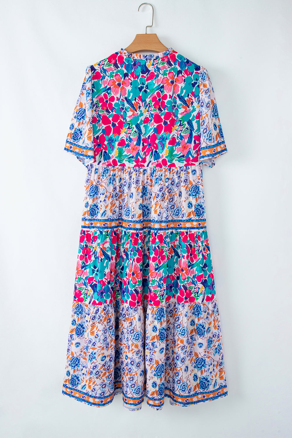 Bohemian tiered floral sundress look