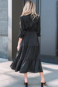 Bohemian tiered maxi dress detail