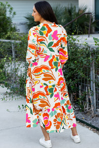 Bohemian tiered maxi dress detail