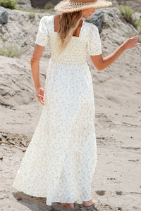 Bohemian tiered maxi dress flowing