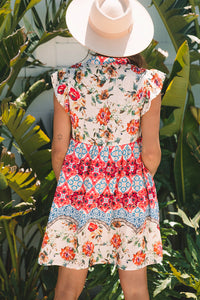 Bohemian Tiered Ruffle Beach Dress