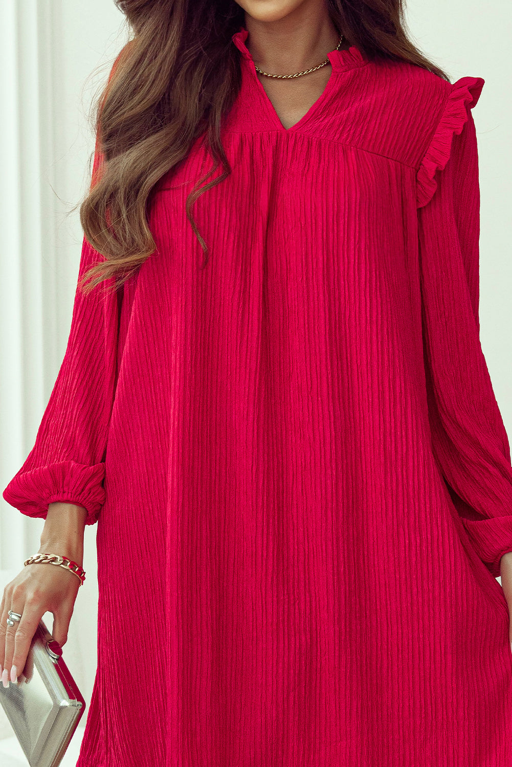 Bohemian Tiered Ruffle Dress Detail