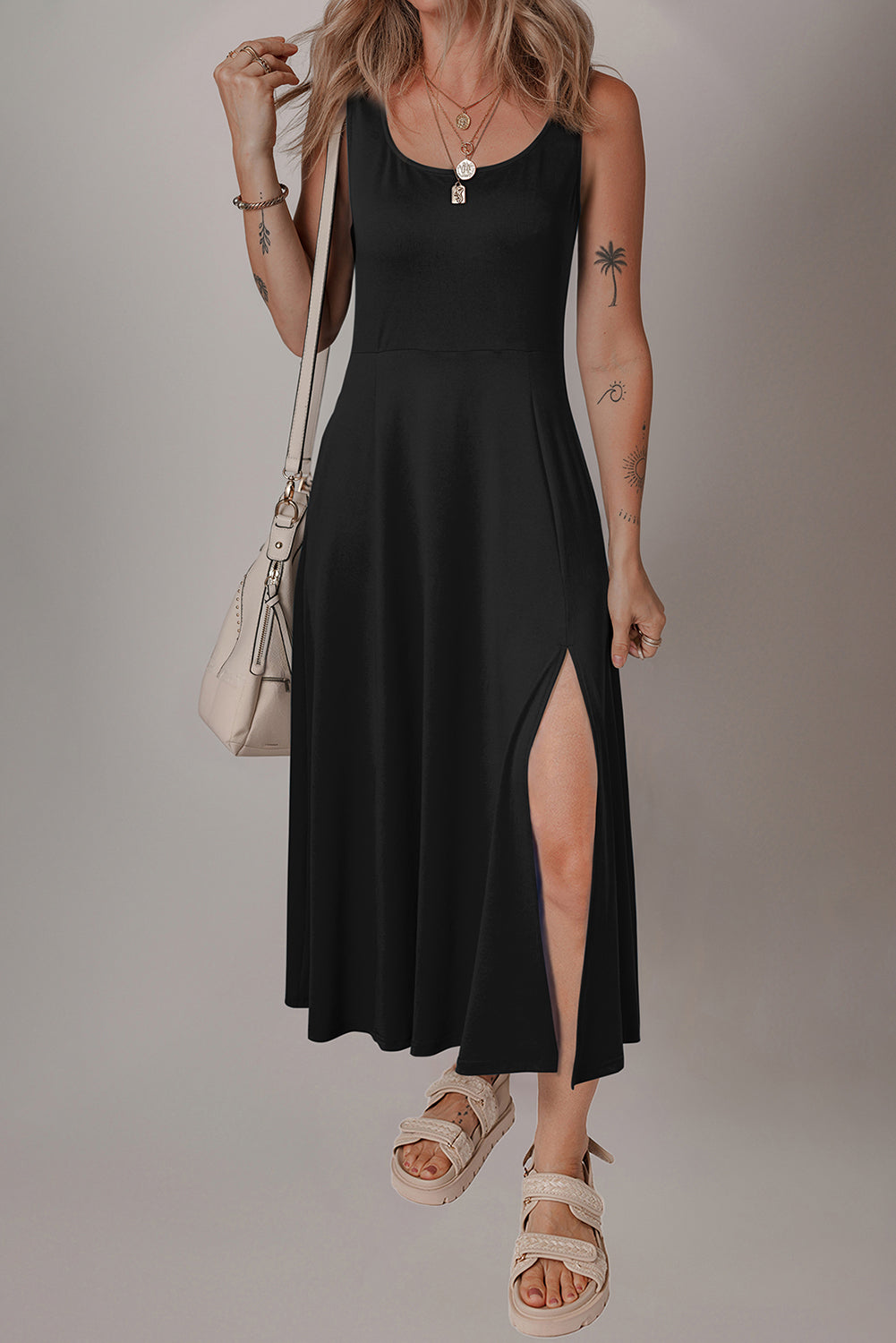 Bohemian Tiered Ruffle Midi Dress