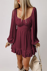 Bohemian Tiered Ruffle Mini Dress