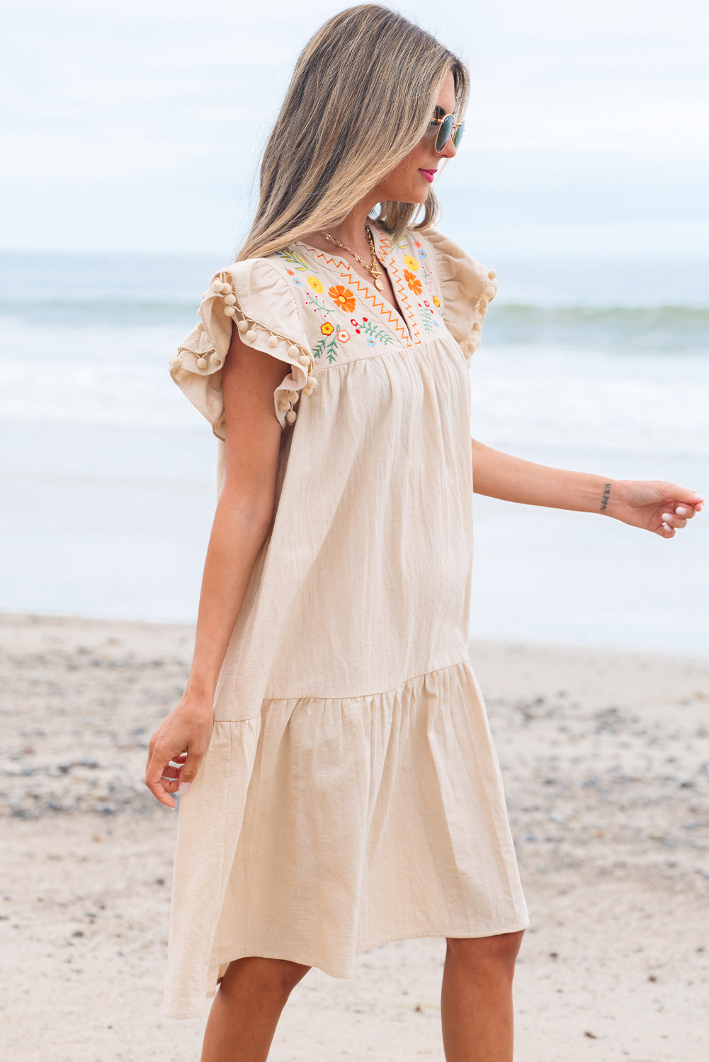 Bohemian Tiered Ruffle Short Dress