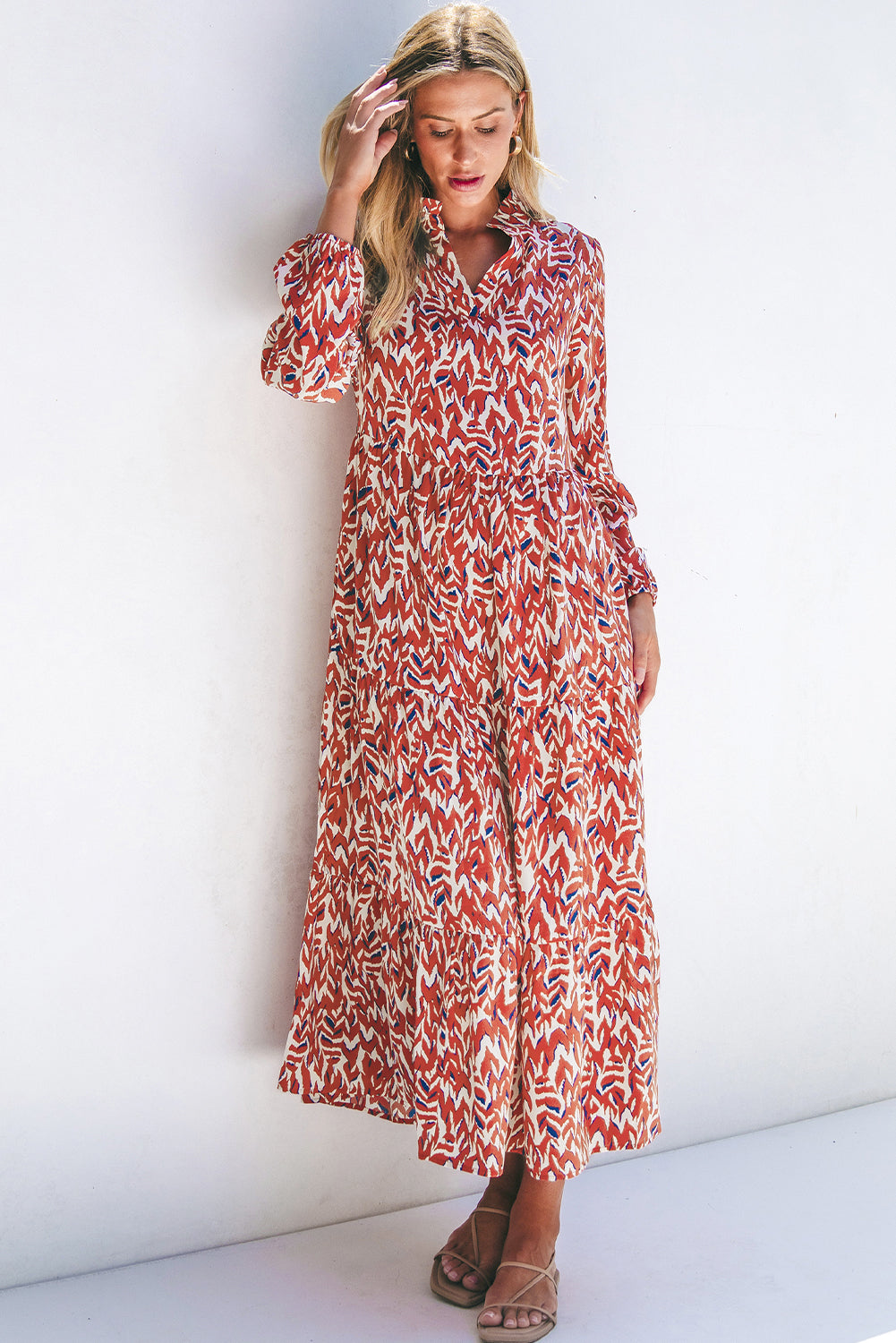 Bohemian Tiered Skirt Close-Up