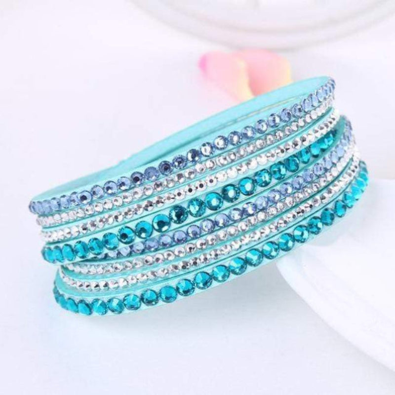 Bohemian turquoise silver bracelet