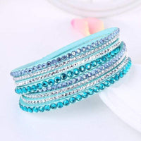 Bohemian turquoise silver bracelet