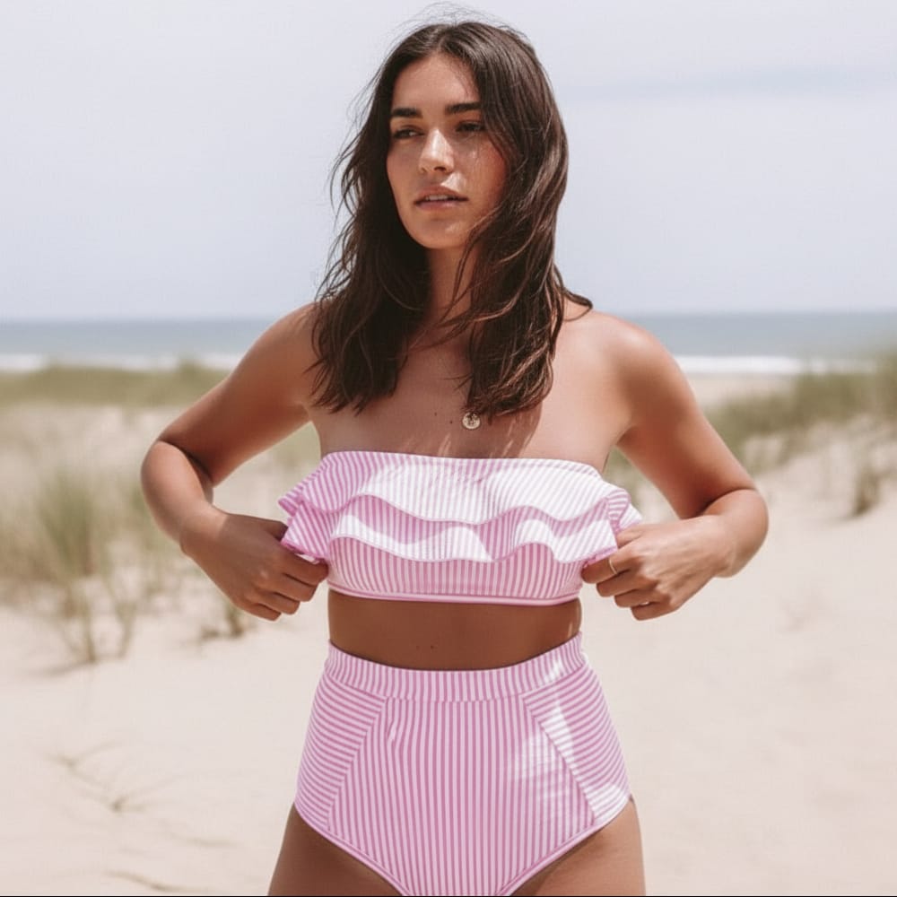 Bohemian two-piece swimsuit beachwear