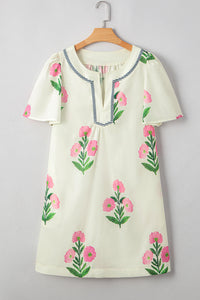 Bohemian V-Neck Beach Dress