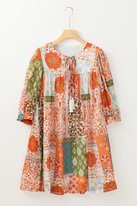 Bohemian V-Neck Boho Mini Dress