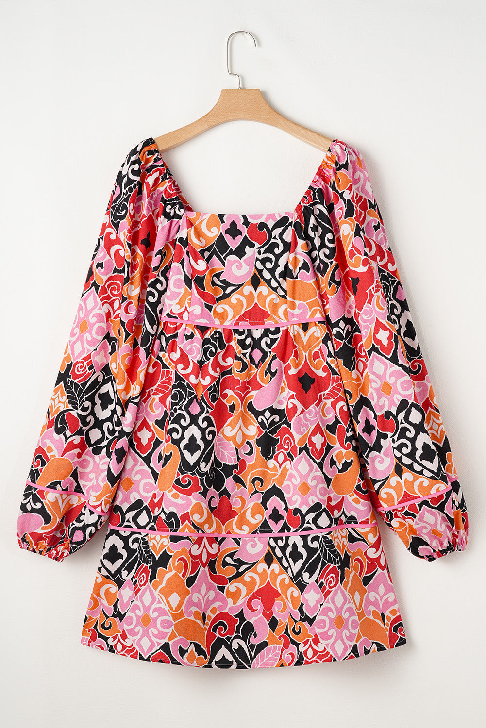 Bohemian V-Neck Dress Relaxed Fit
