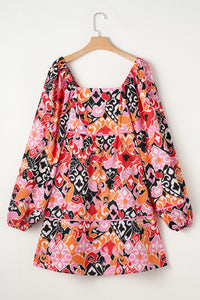 Bohemian V-Neck Dress Relaxed Fit