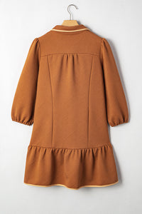 Bohemian V-Neck Linen Mini Dress