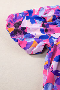 Bohemian V-Neck Mini Dress Detail