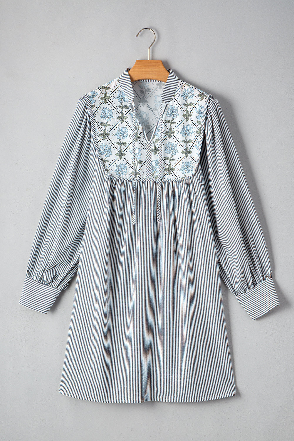 Bohemian V-Neck Stripe Dress