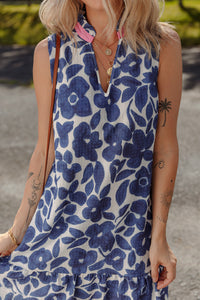 Bohemian V-Neck Tiered Mini Dress