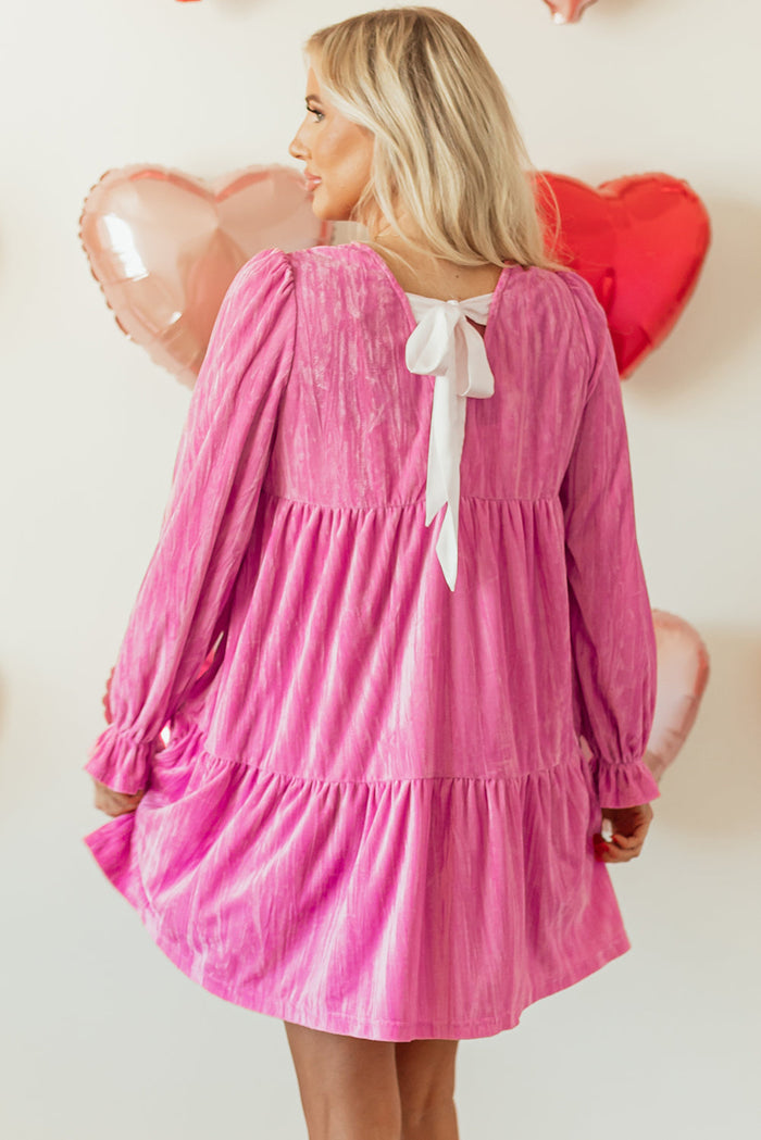 Bohemian Velvet Dress Front View