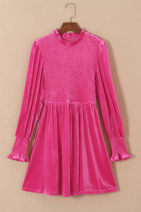 Bohemian Velvet Flowy Mini Dress