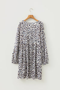 Bohemian warm-tone mini day dress