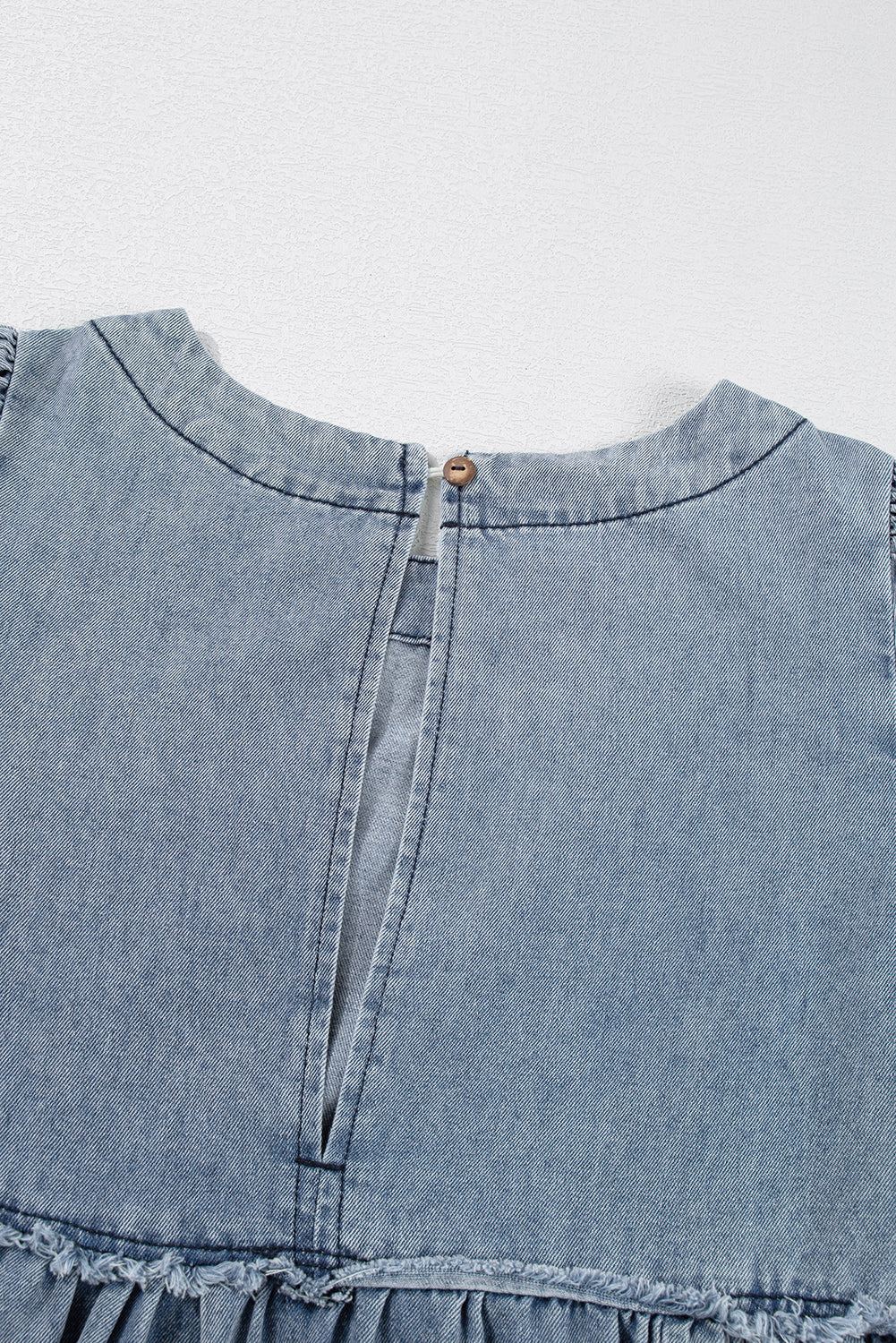 Bohemian Washed Denim Flowy Dress