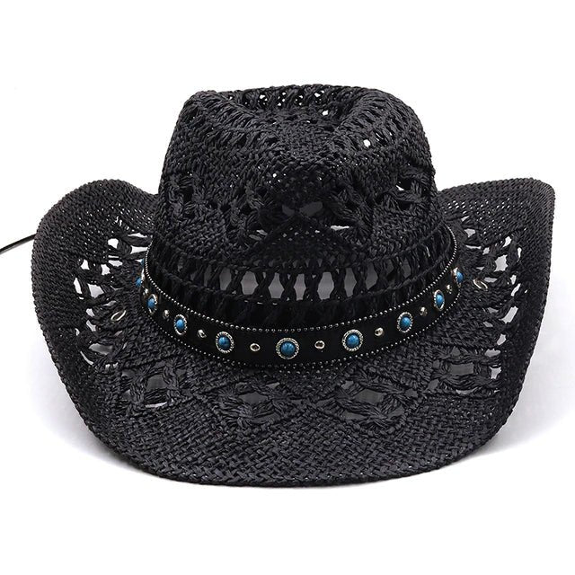Bohemian western raffia sun hat