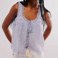Bohemian white lace blouse women