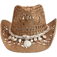Bohemian wide-brim blue straw hat