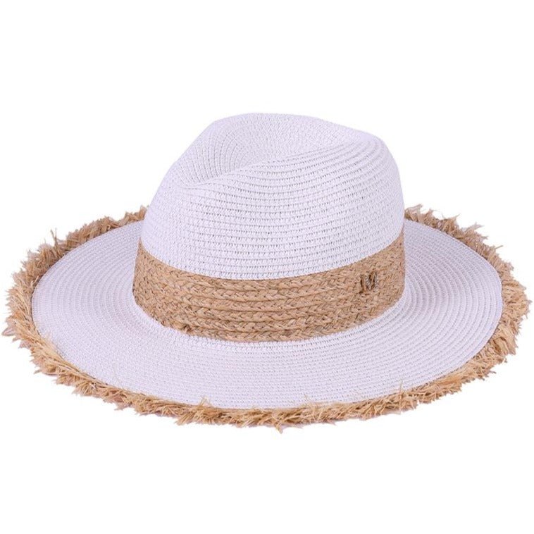 Bohemian wide-brim natural straw fedora