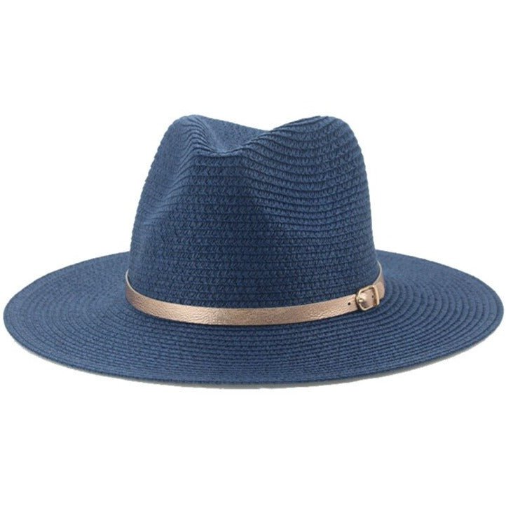 Bohemian wide-brim natural straw fedora