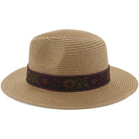 Bohemian wide-brim natural straw fedora